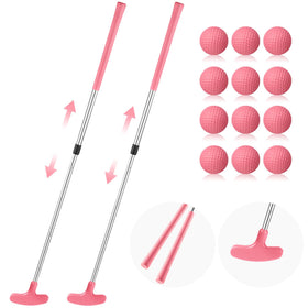 Libima pink kids golf putter, dual-direction design for left or right-handed play.