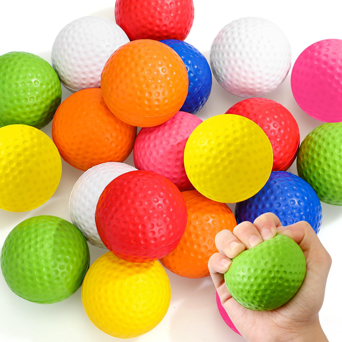 Libima 20-pack foam golf stress balls with drawstring bag for portable play