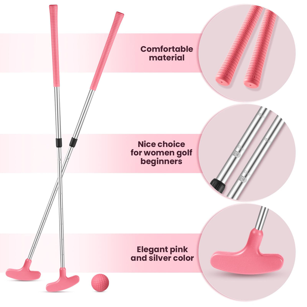 12 pink balls included for practicing sessions at home.