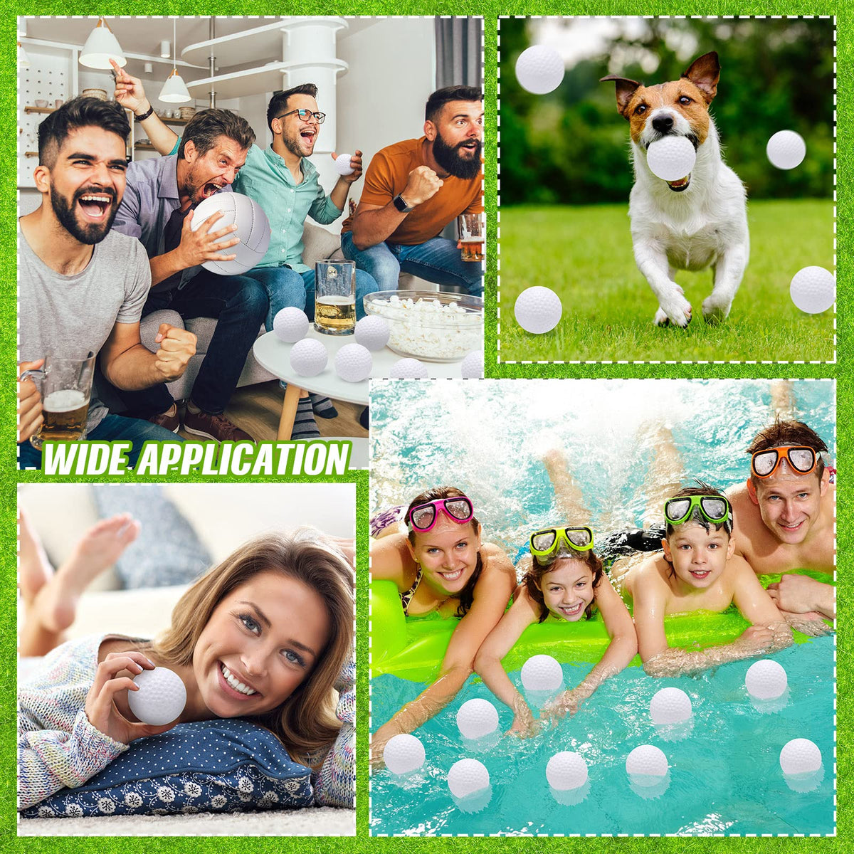 Flexible Libima foam golf balls provide gentle squeezes and durability.