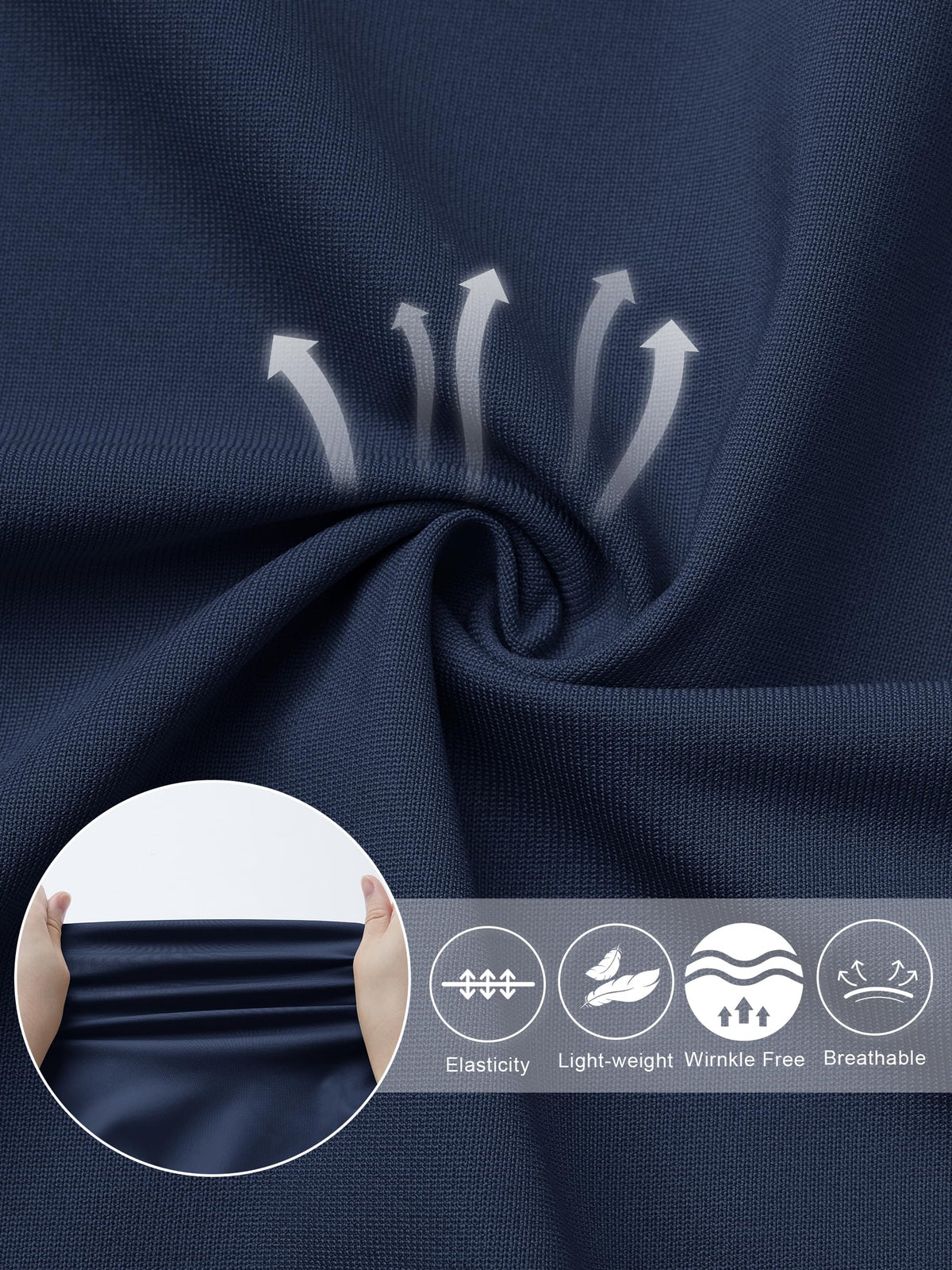 Libin crotch-patch-stitching pants navy deliver durable comfort and smooth movement.