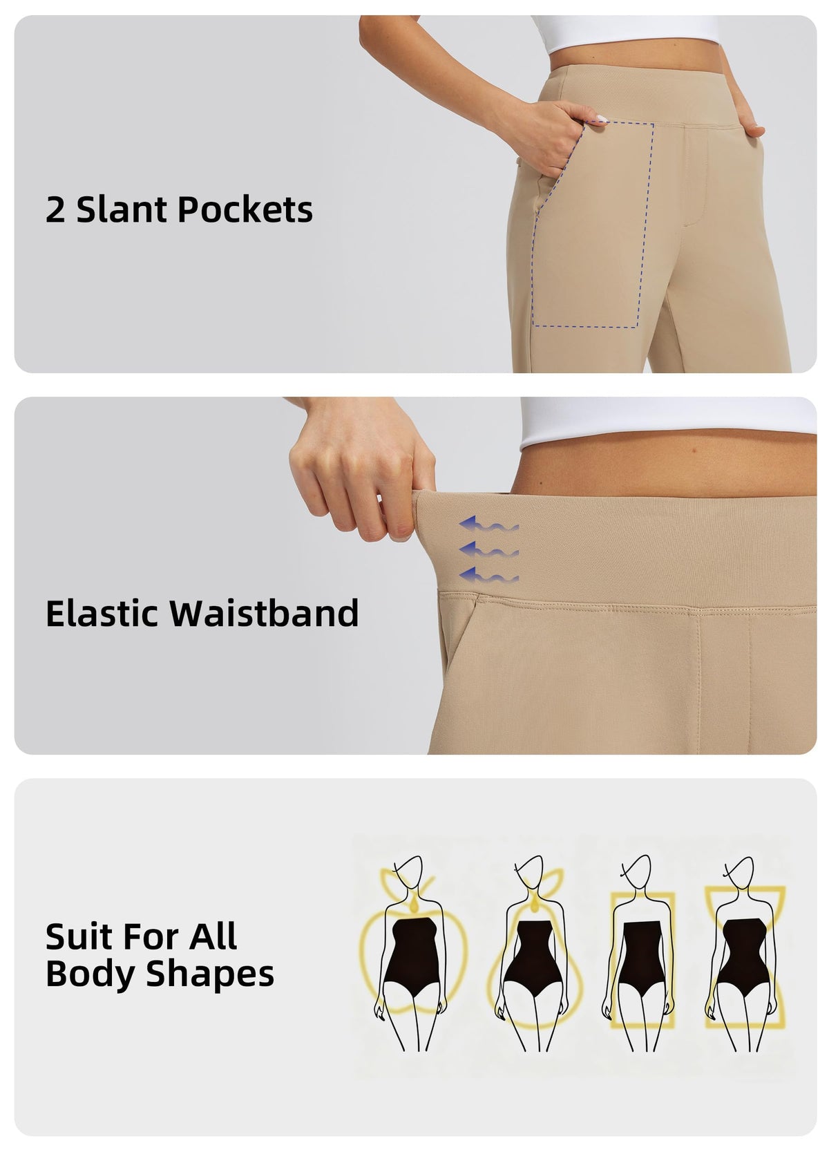 Libin elastic waistband pants providing tummy control and comfort during workouts.