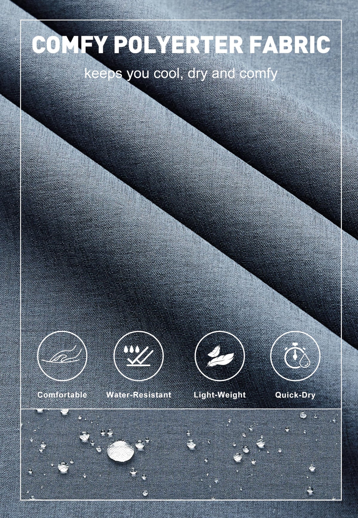 Libin men's golf pants fabric texture highlighting quick-dry stretch