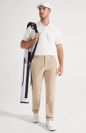 Libin pants in action during golf or travel for versatile wear.