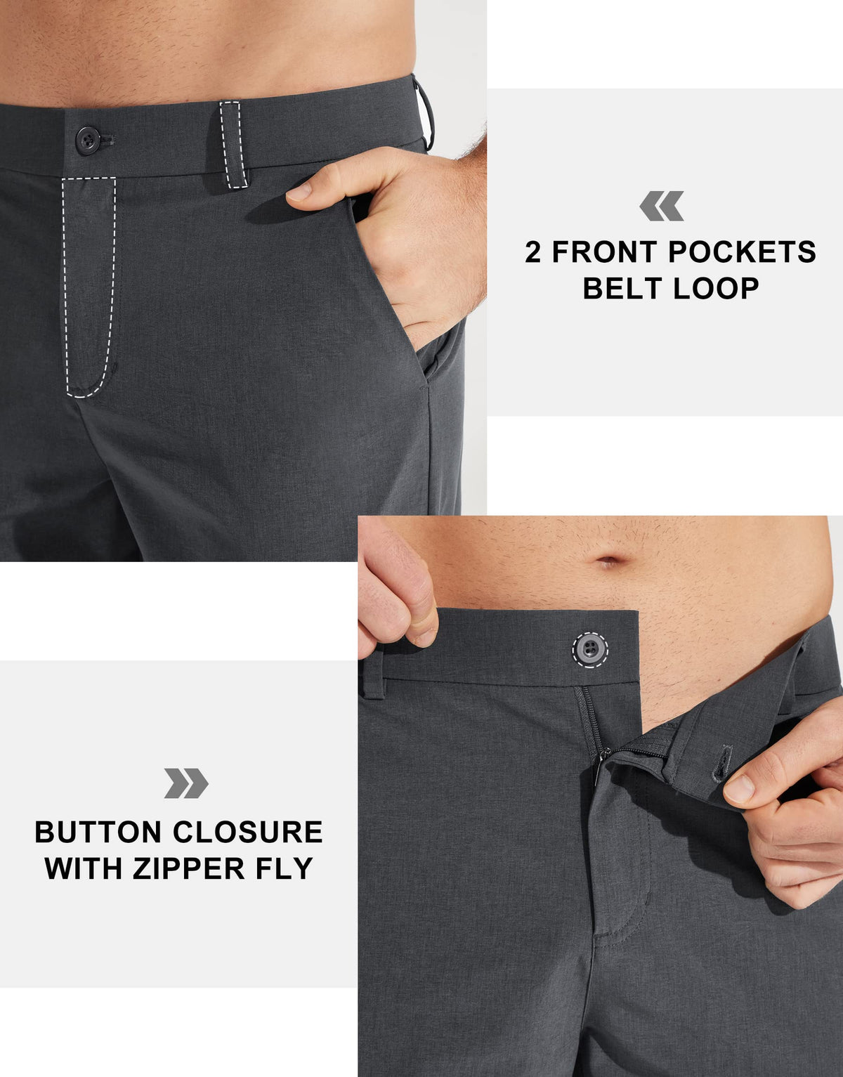 Libin men's golf pants classic fit quick-dry fabric for all-day wear