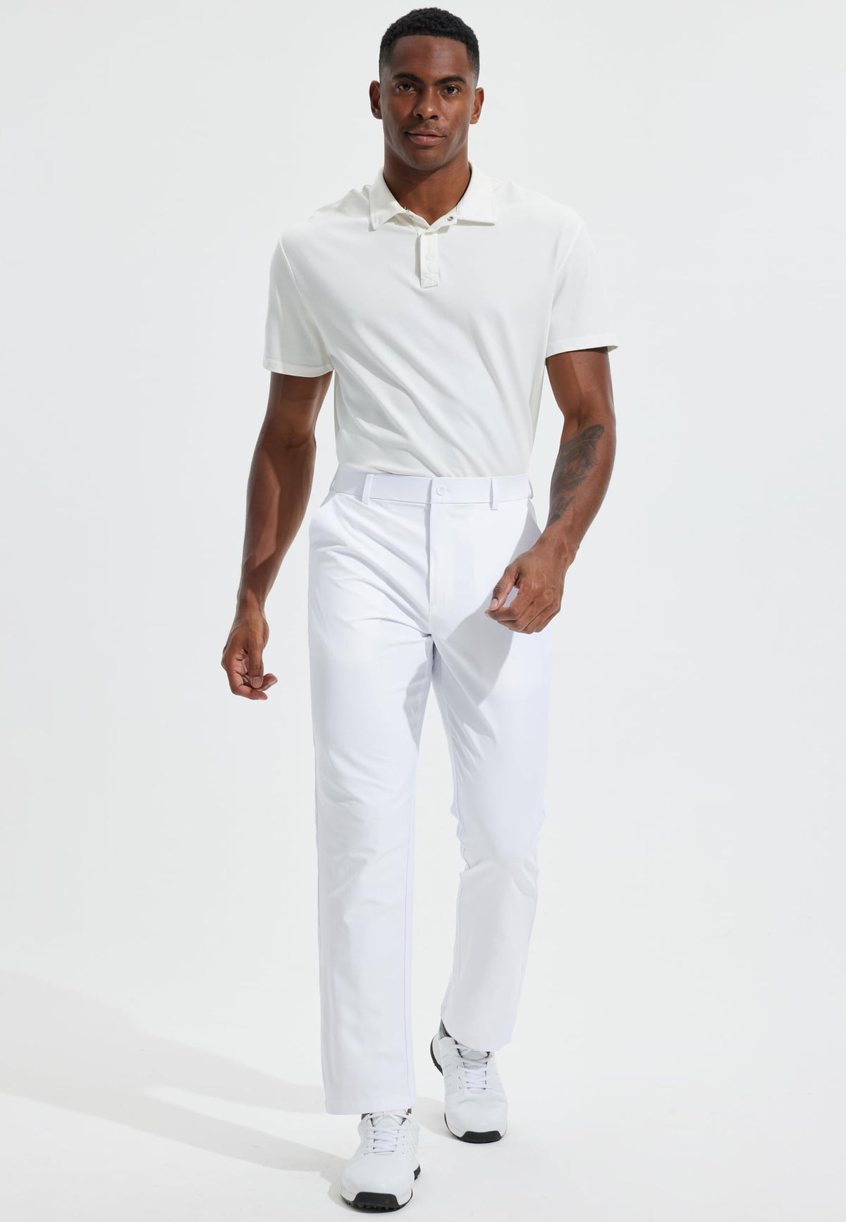 Libin men's golf pants in white color for versatile business casual looks