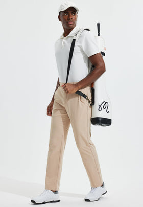 Libin classic-fit golf pants showing front pockets for essentials during rounds.