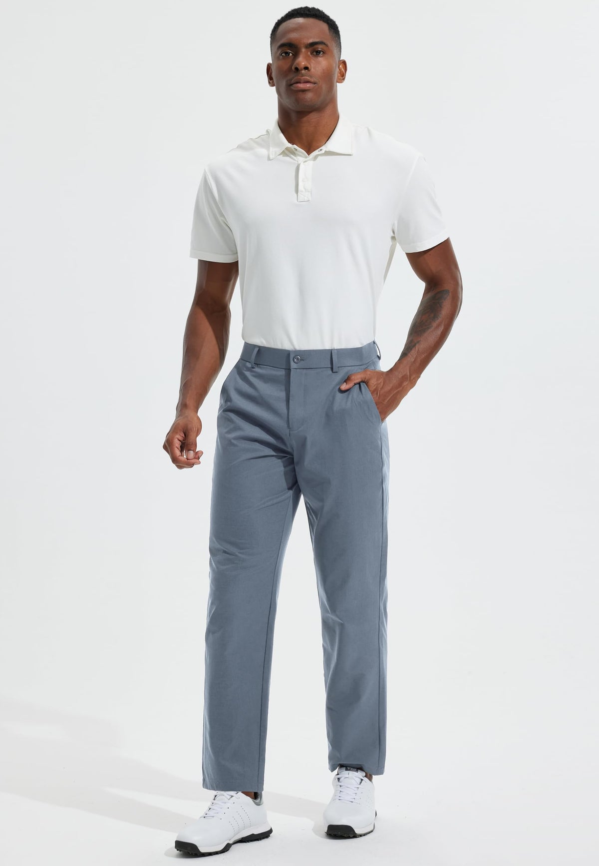 Libin Ice Blue golf pants suitable for work and leisure.