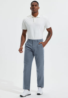 Libin men's golf pants on-model, showcasing versatility for golf and office.