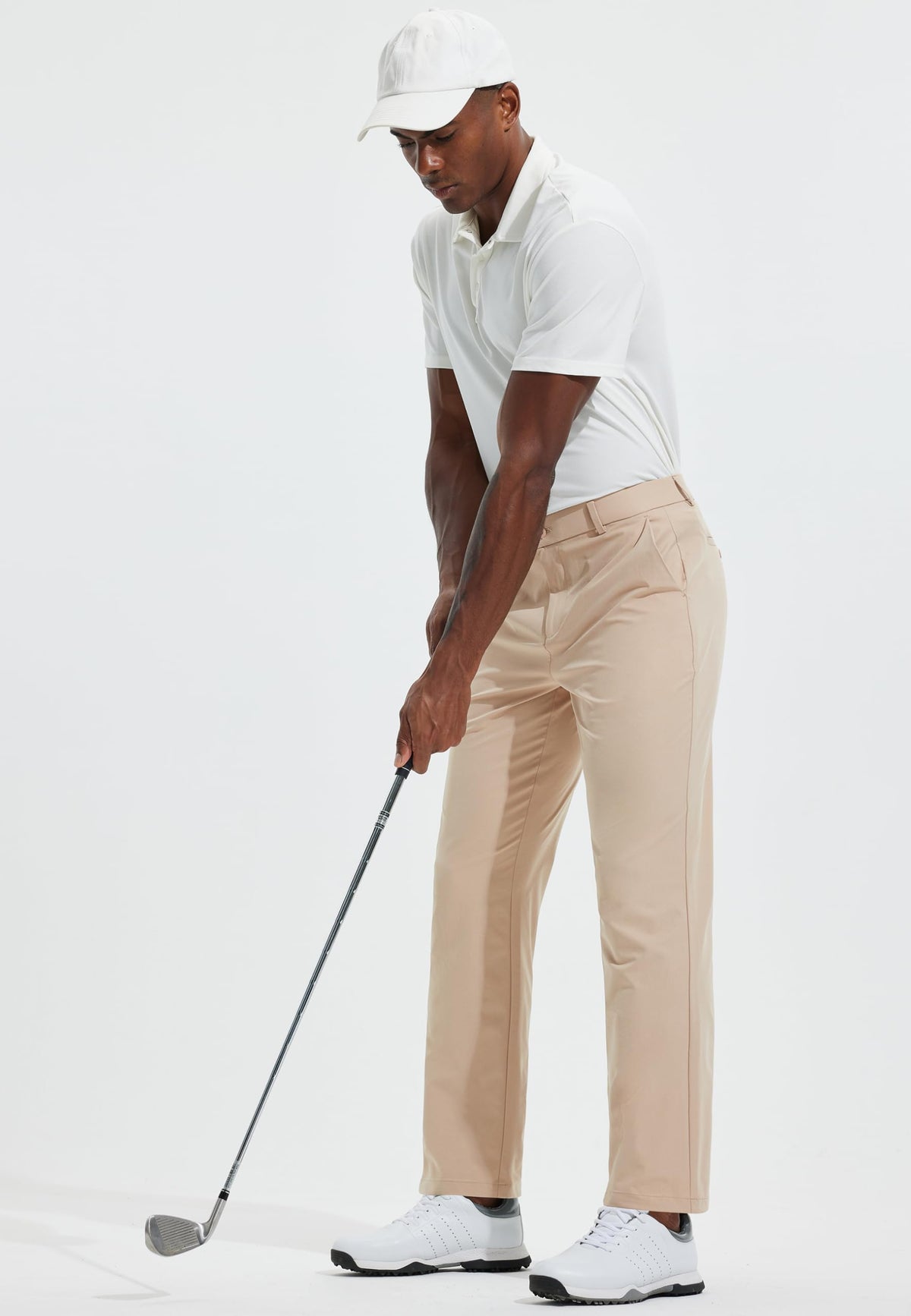 Libin khaki golf pants in 38W x 32L for a sharp business-casual outfit.