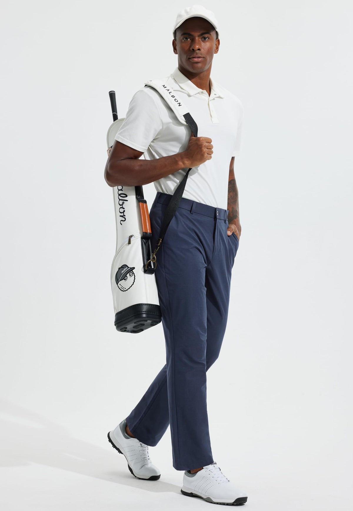 Libin men's golf pants navy color in 38W × 34L for a tailored look.