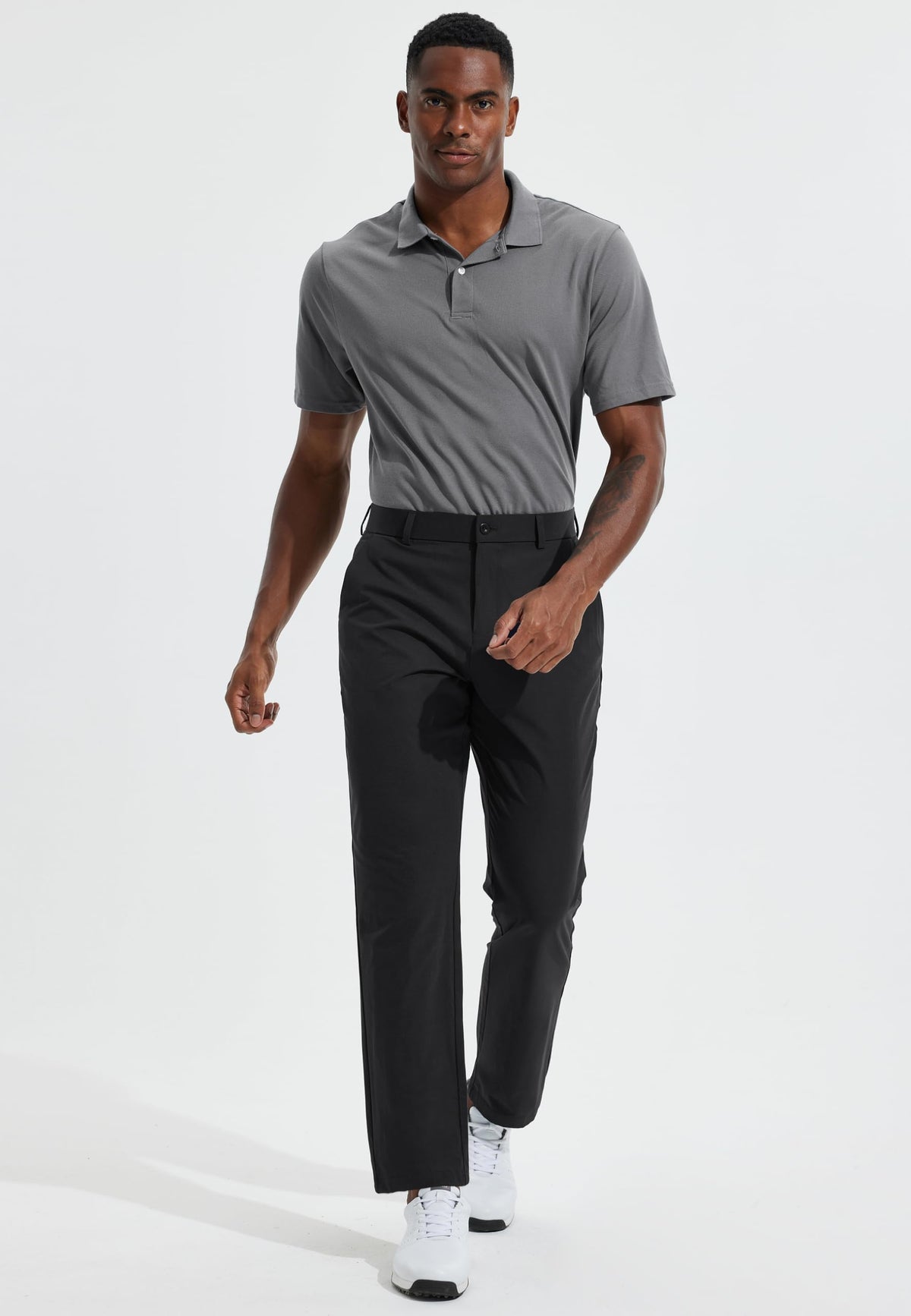 Libin on-course wear in black supports all-season golf wardrobes.