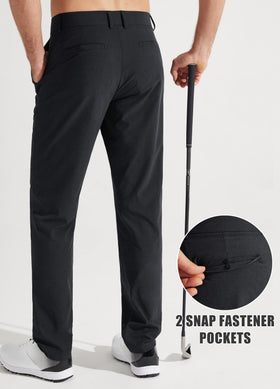 Libin waistband close-up showing belt loops and durable closure for a secure fit.