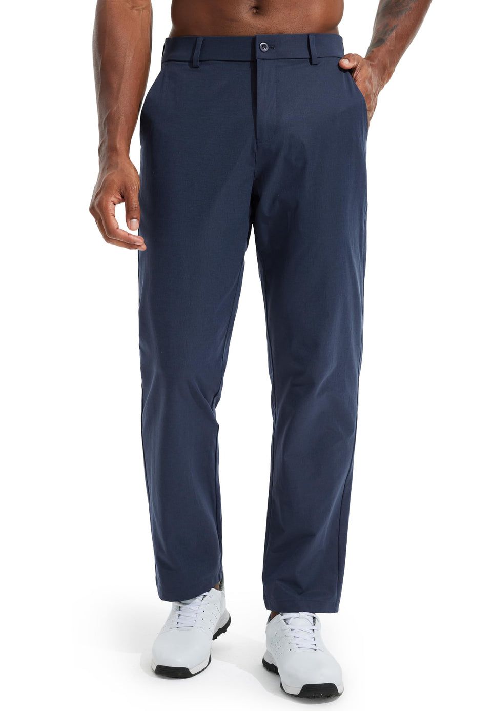 Libin men's golf pants quick-dry fabric closeup for breathability and moisture control