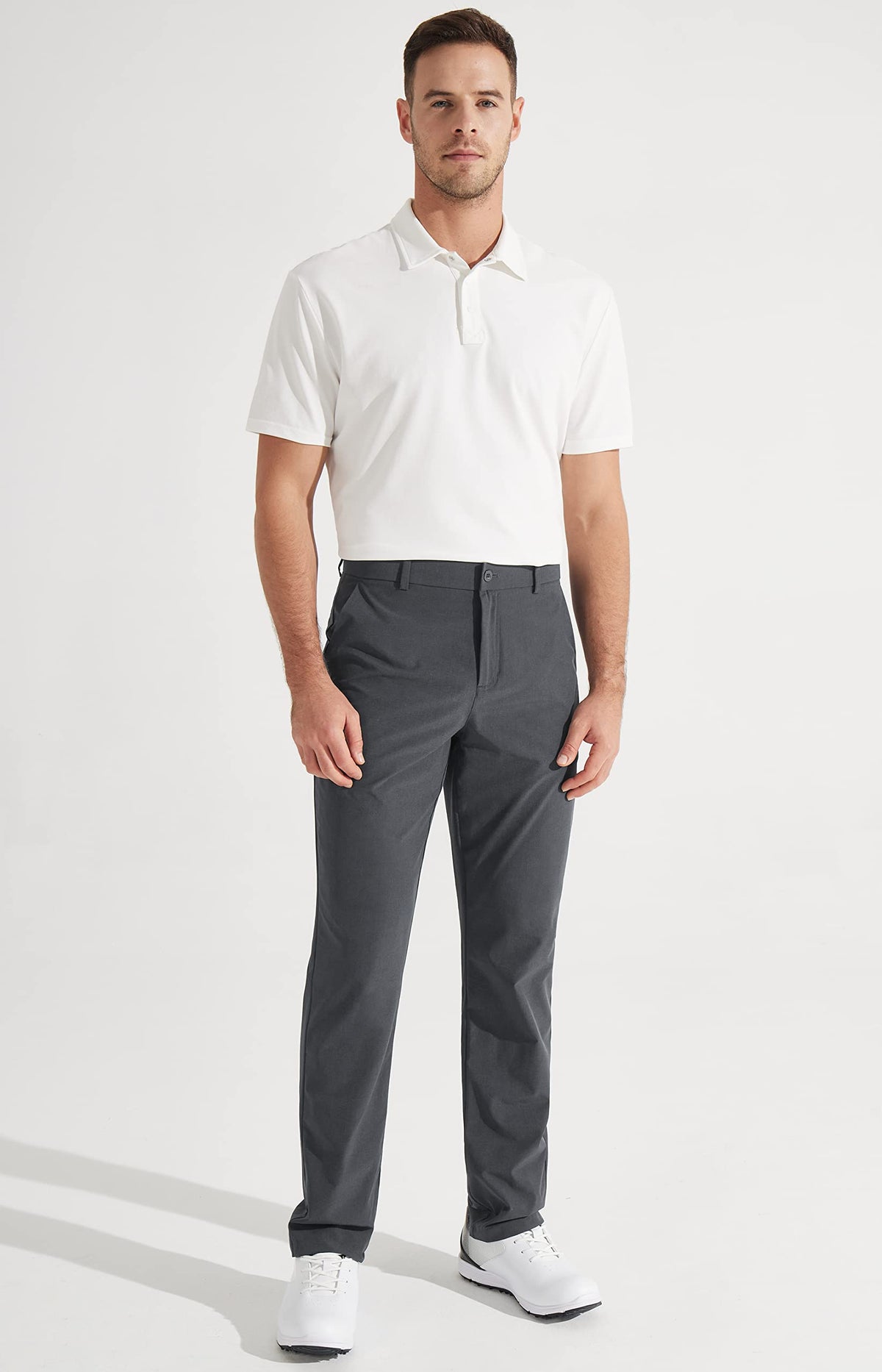 Libin men's golf pants quick-dry fabric close-up for active days