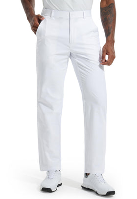 Libin men's golf pants quick-dry fabric close-up shows moisture-wicking comfort.