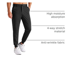 Libin men's golf pants side and back pockets for essentials.