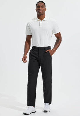 Libin men's golf pants straight leg cut supports comfortable movement.