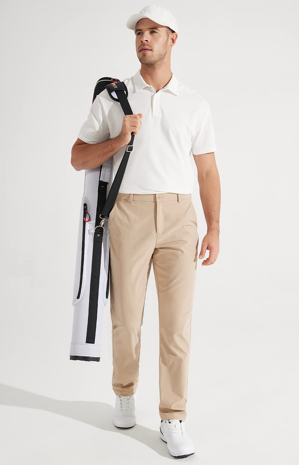 Libin men's golf pants stretch length options 30-32-34 for an ideal fit.
