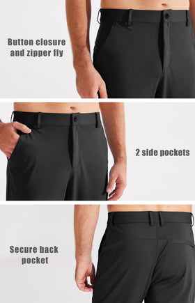 Libin men's golf pants tapered leg for a streamlined silhouette.