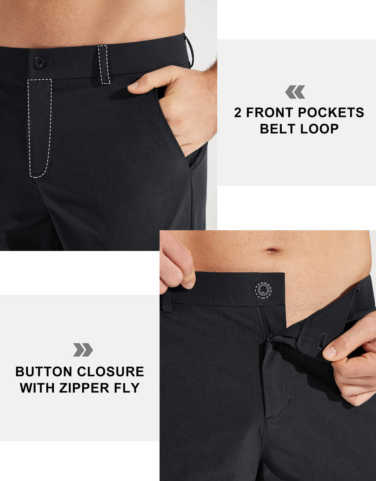 Libin water-resistant detail illustrating light rain protection on the pants.