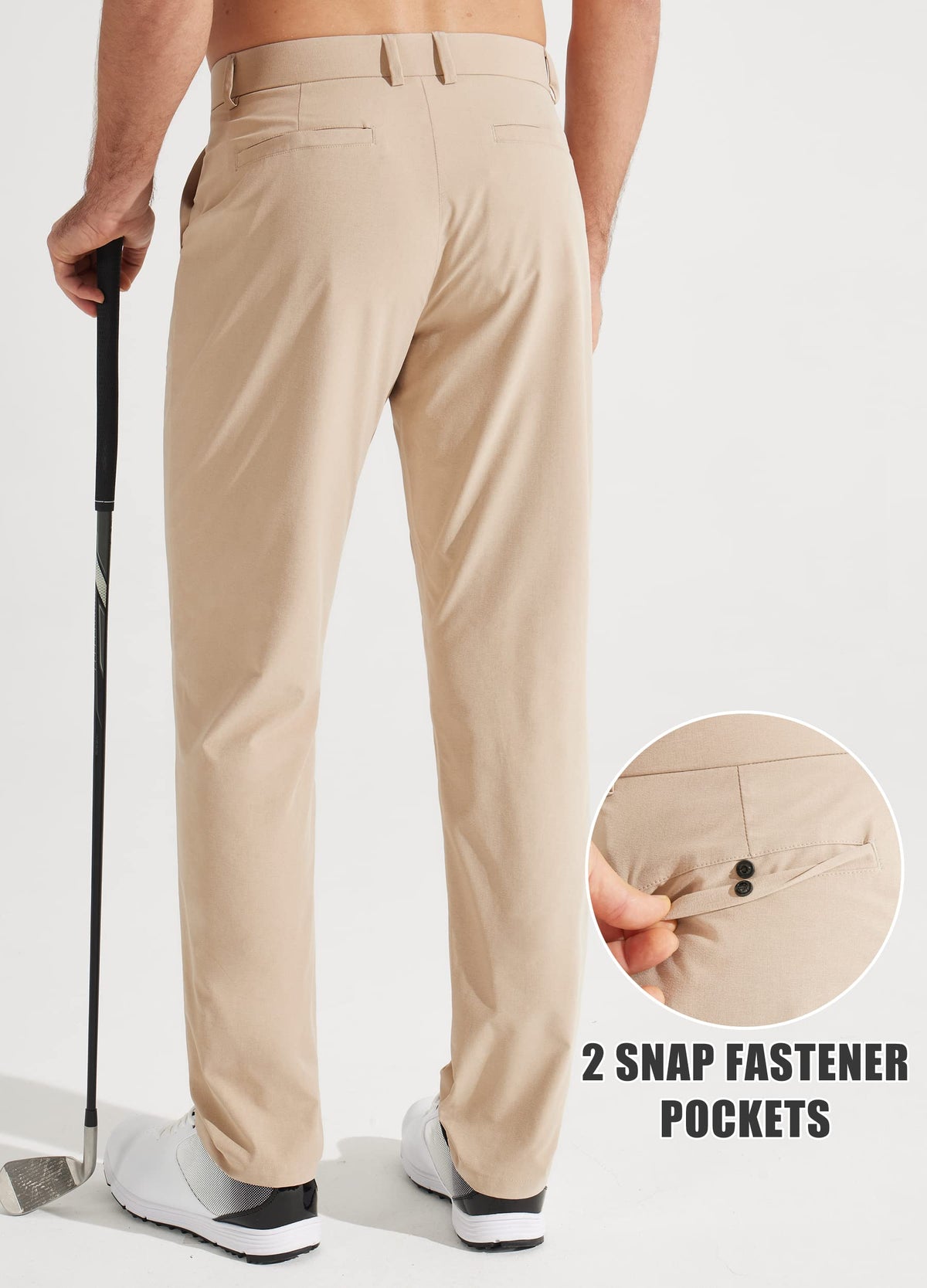 Libin men's golf pants water-resistant layer for light rain