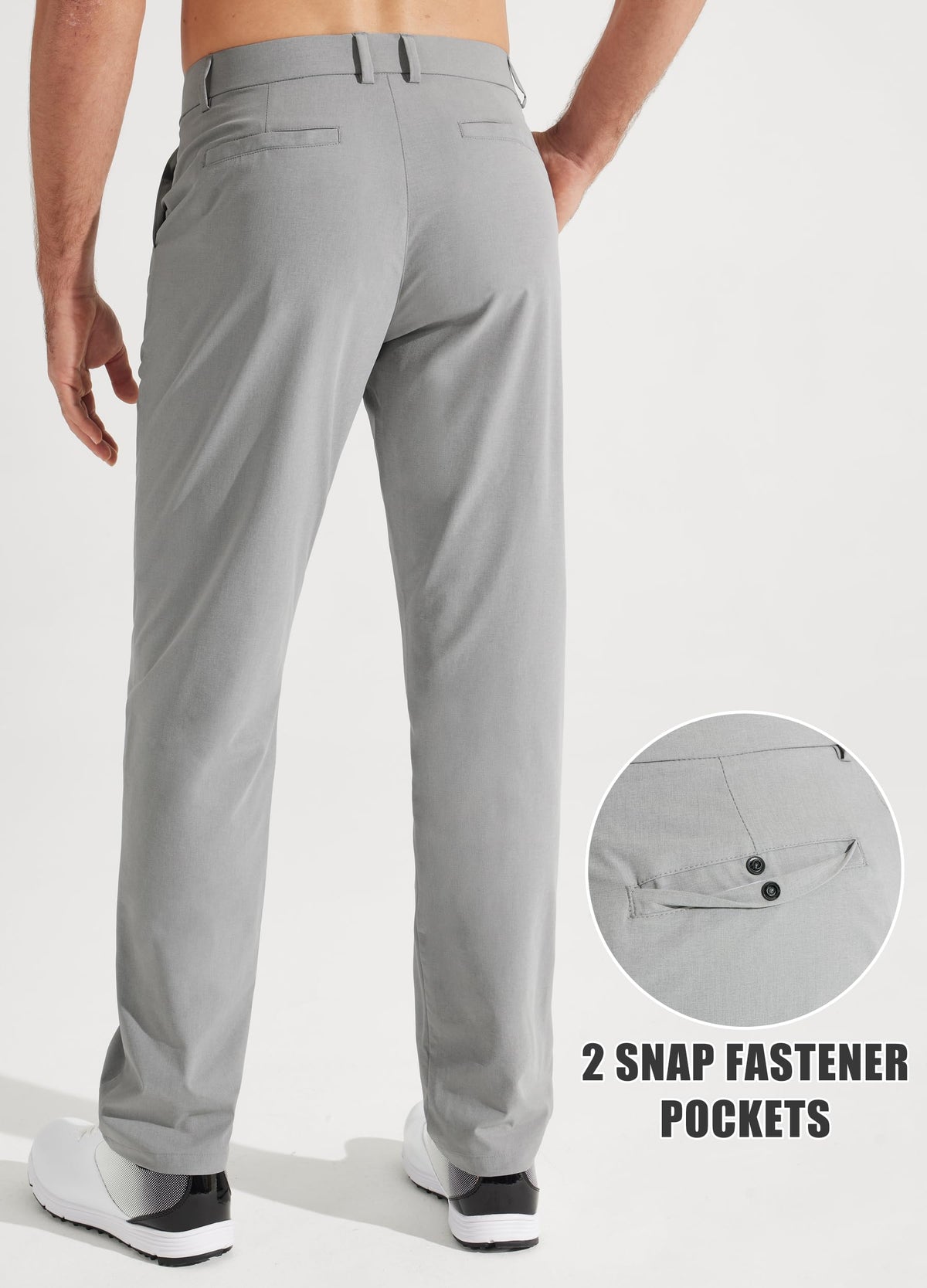 Libin men's work pants belt loops provide secure waist fit across outfits.