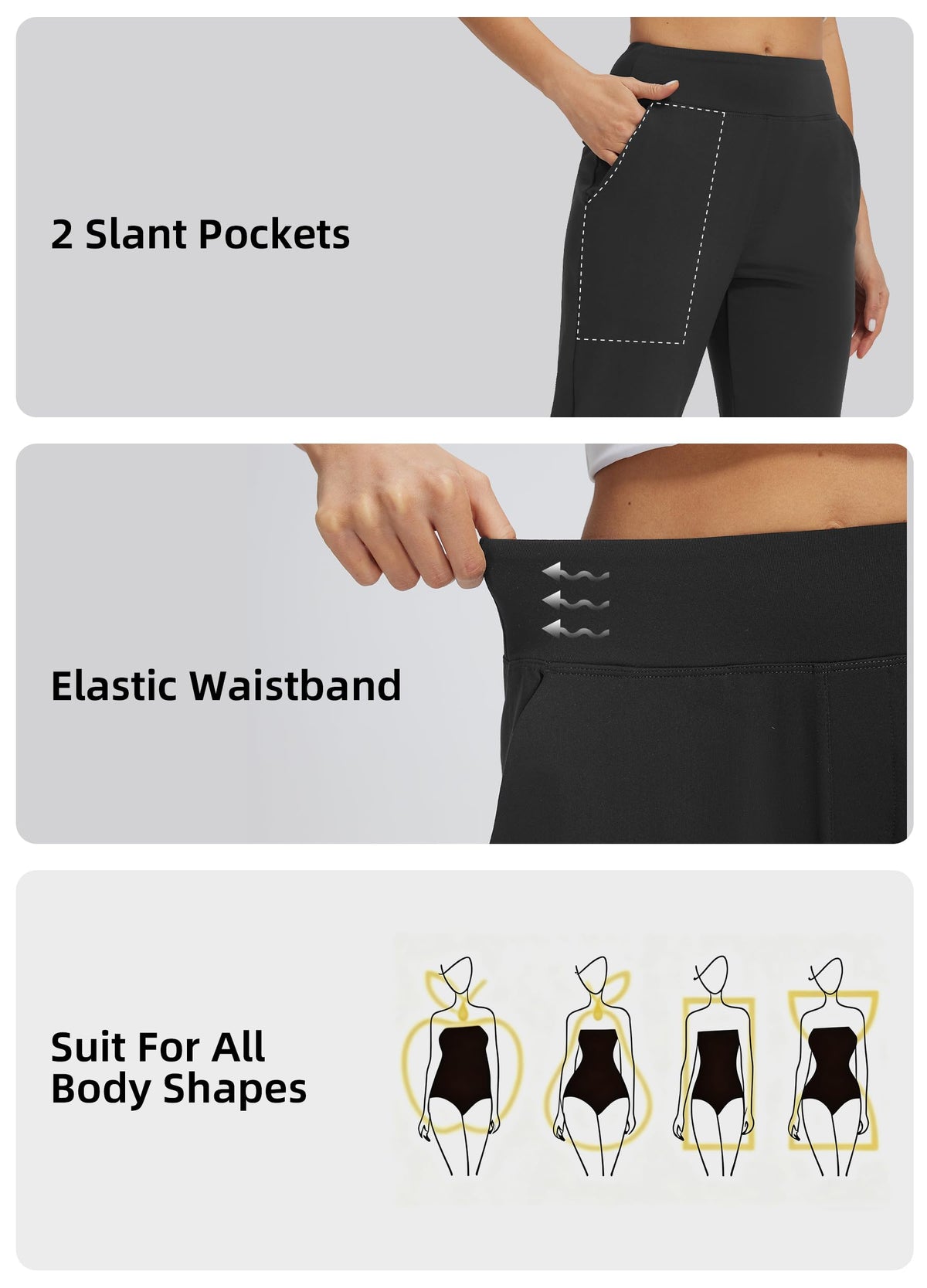 Libin black XL athletic pants suitable for golf, travel, and daily wear