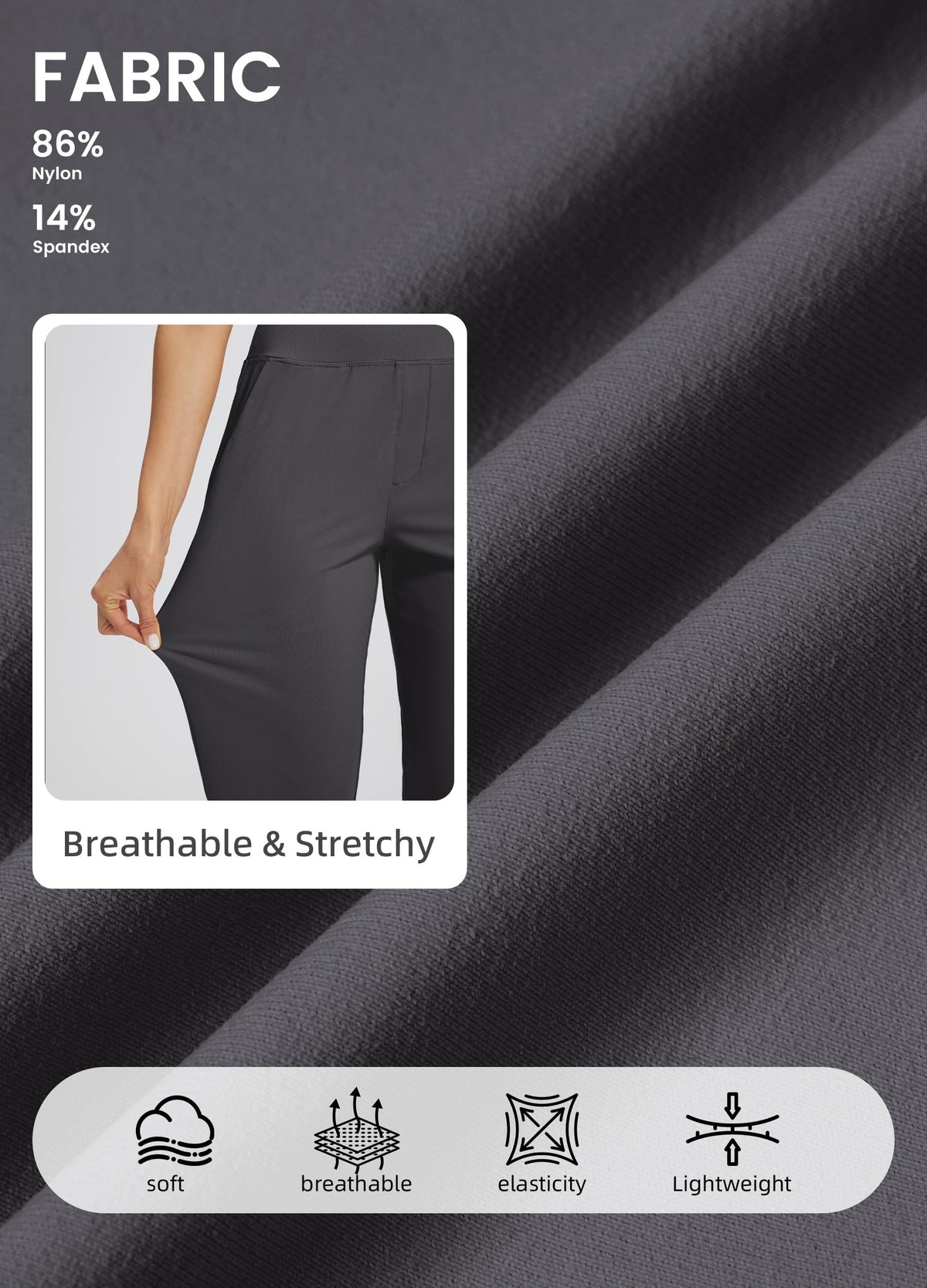 Libin high-waist detail on sweatpants for tummy control and silhouette