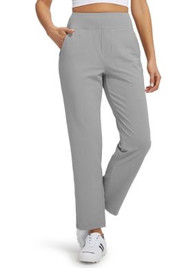 Libin women sweatpants front view in grey, showcasing travel-ready style and comfort