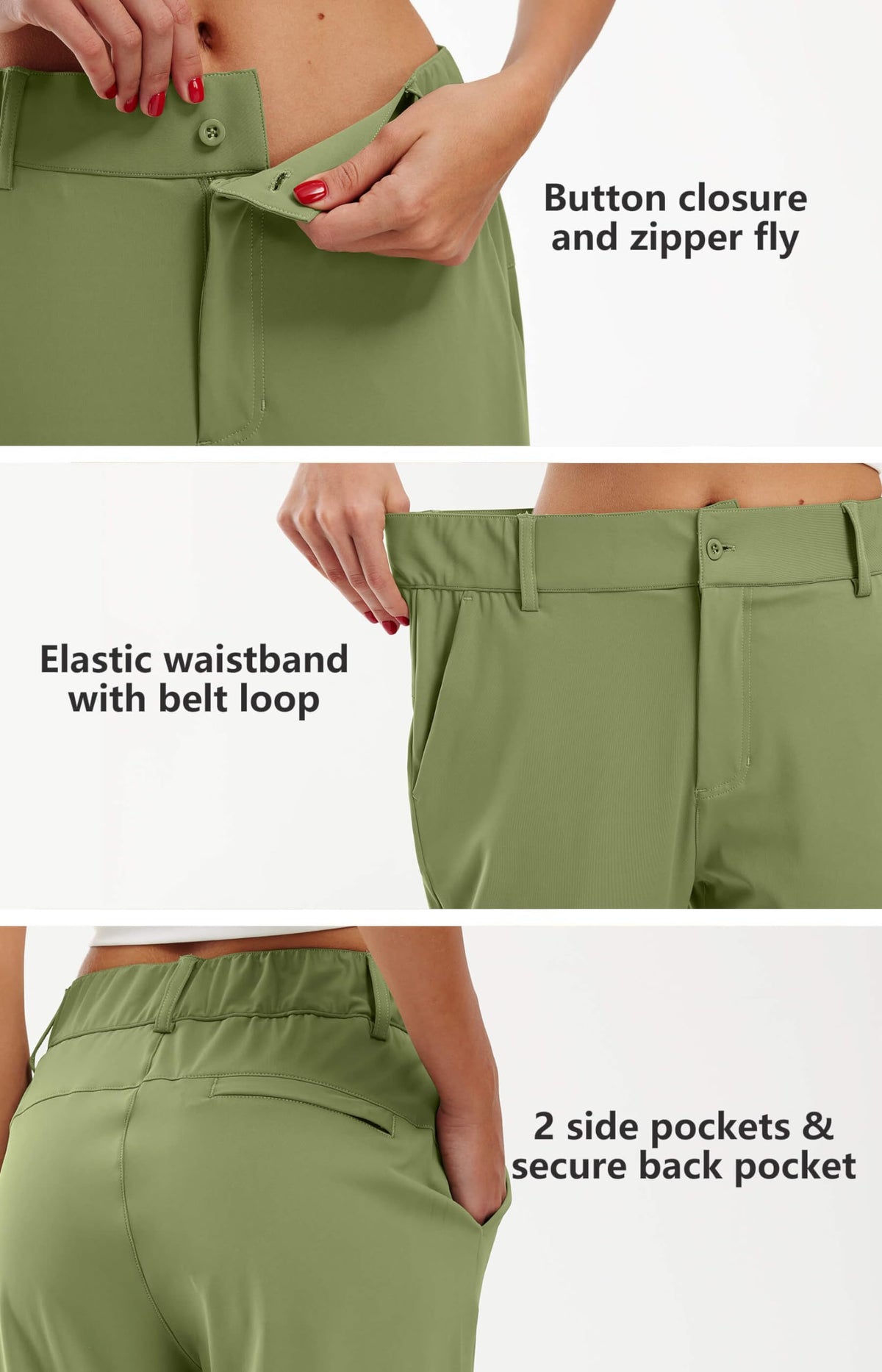 Libin women's golf joggers ankle cuffs offer streamlined look for workouts.