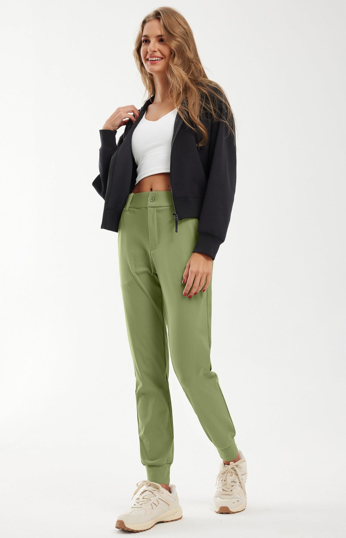 Libin women's golf joggers elastic waistband emphasizes comfort and easy on/off.