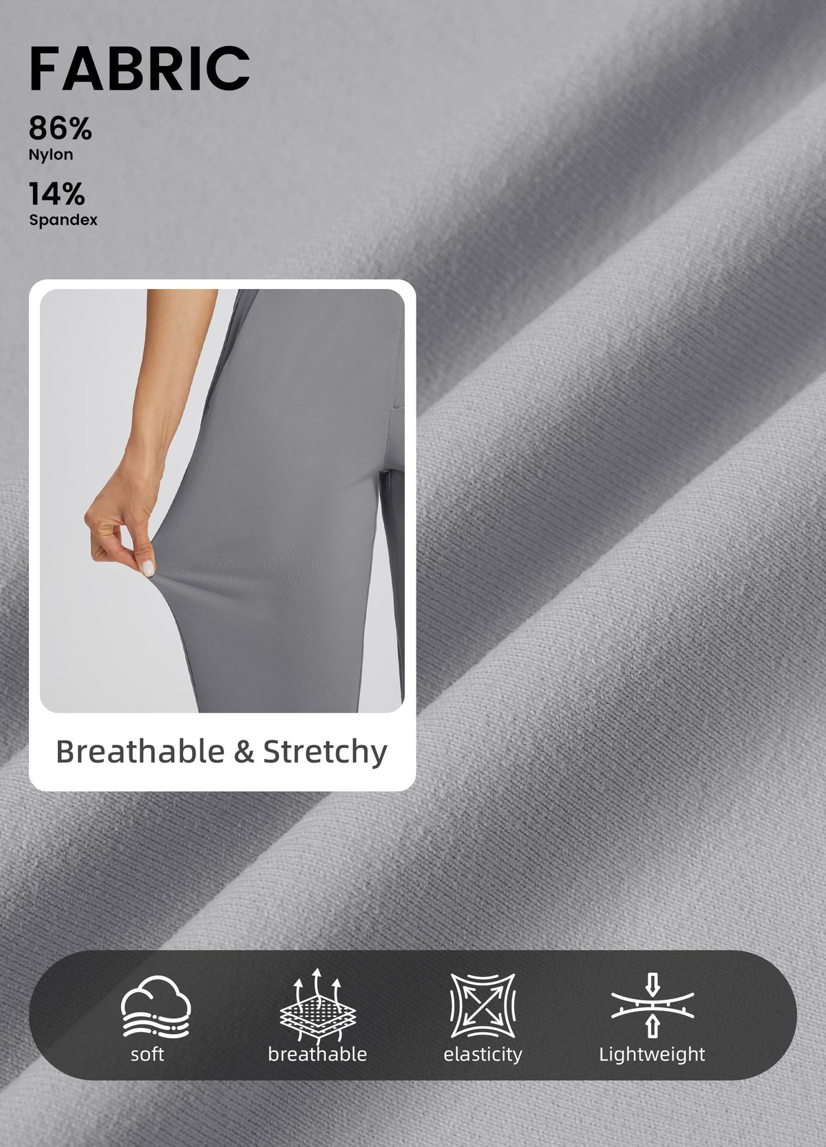 Libin travel pants available in 25, 27, and 29 inch lengths for a precise fit