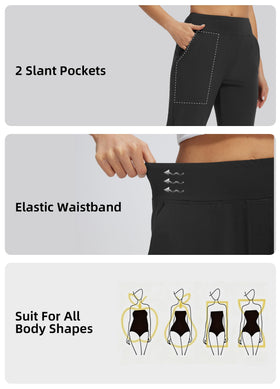Libin women's casual travel pants rear zipper pockets secure valuables during travel.
