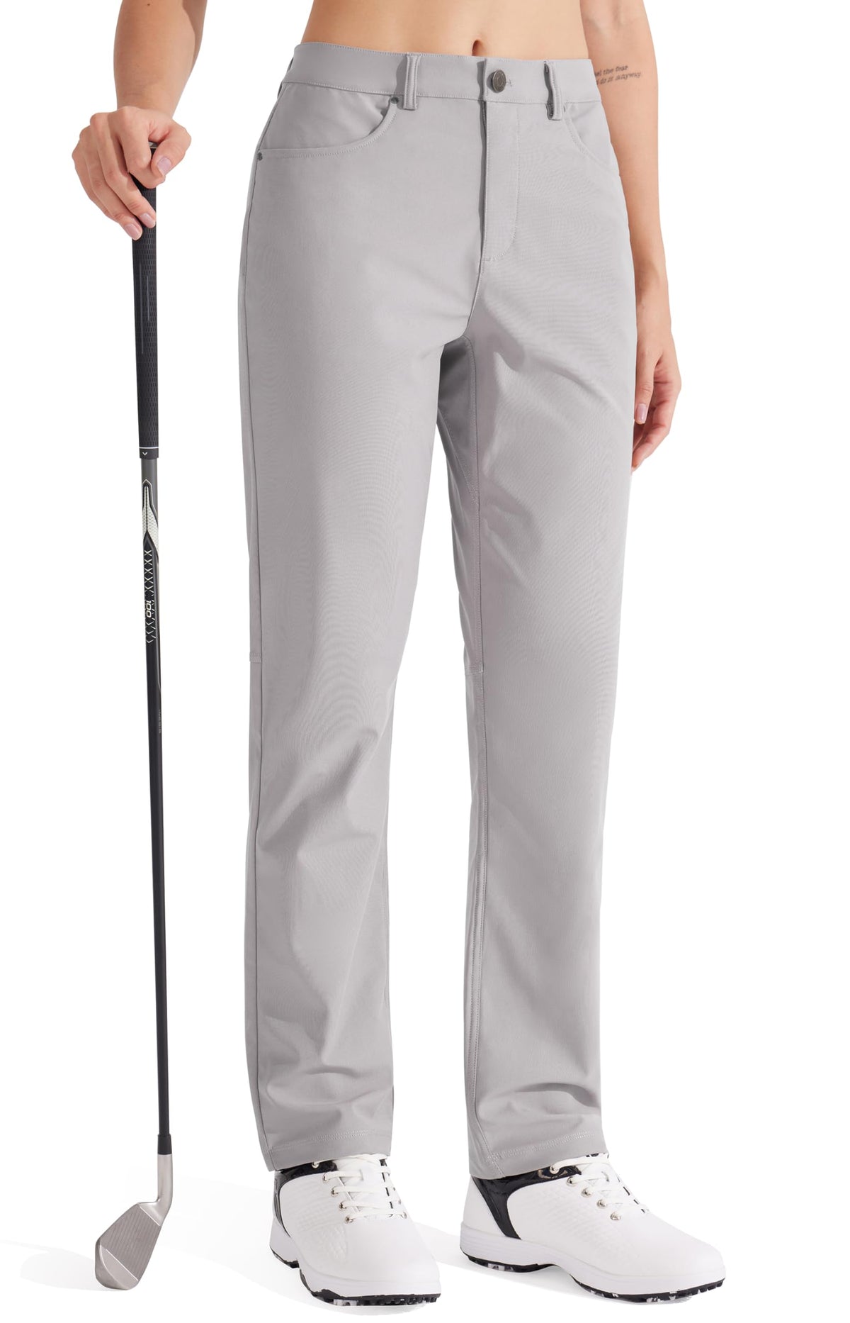 Libin Women's Dress Pants front view with stretch straight-leg fit for all-day comfort