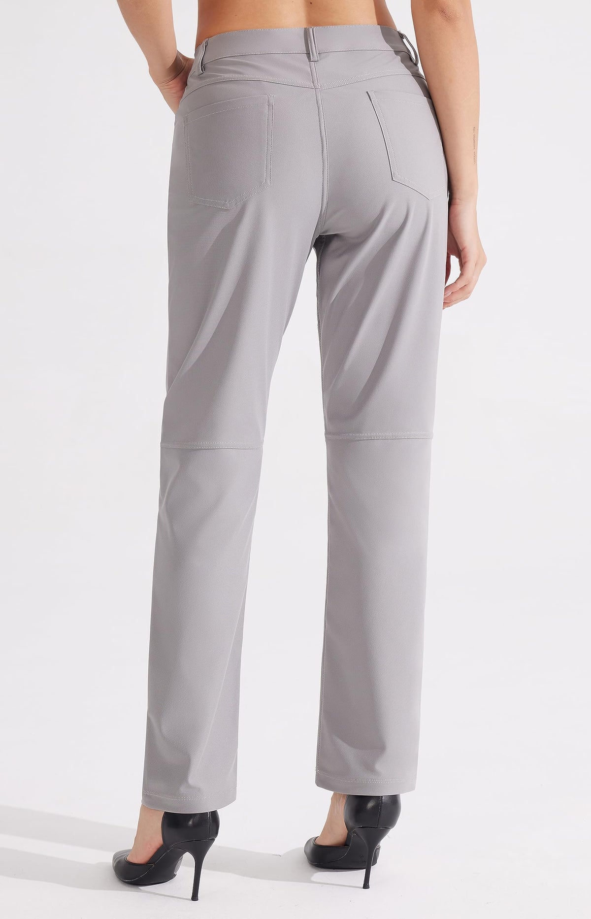 Libin Women's Dress Pants back view highlighting practical back pockets for essentials