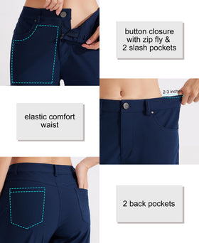 Libin pants feature crotch-patch design for comfortable movement during long days.