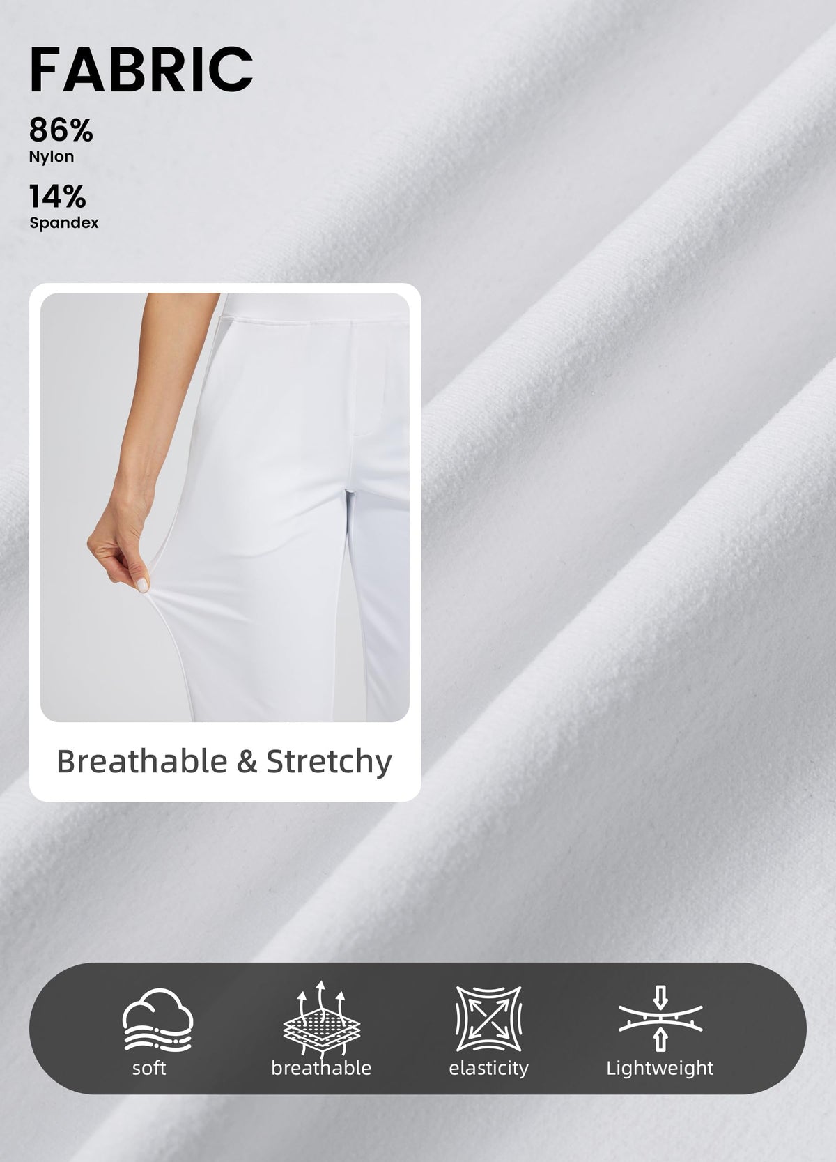 Libin women's elastic waistband promotes tummy control for a secure fit during activity