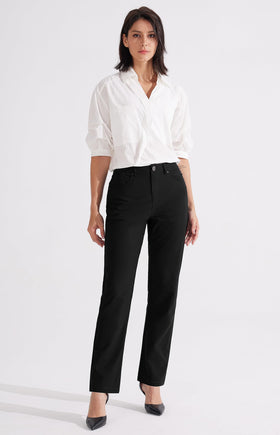 Libin four-pocket design pants for convenient storage during meetings or travel