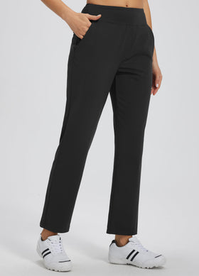 Libin golf ankle pants showing elastic waistband for tummy control and secure fit