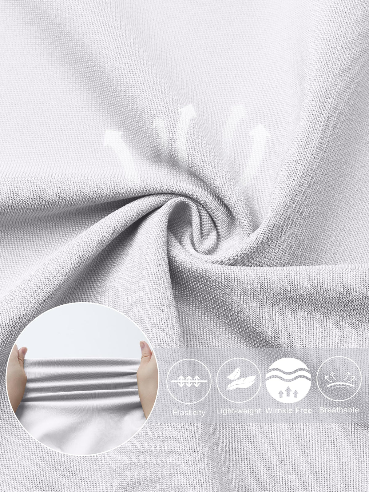 Libin Golf Pants fabric closeup showing wrinkle resistance and smooth polyester texture