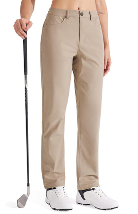 Libin women's golf pants 29-inch stretch straight leg khaki for all-day comfort