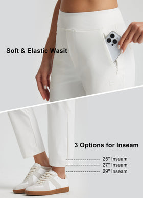 Libin pants feature a flat waistband for comfortable tummy control and smooth lines.