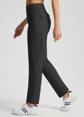 Libin women's golf pants formal athleisure style with flat waistband and mock fly for versatile wear.