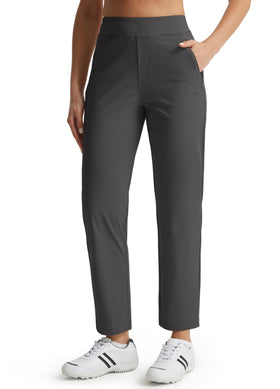Libin women's golf pants front view with straight leg for a sleek lengthening look