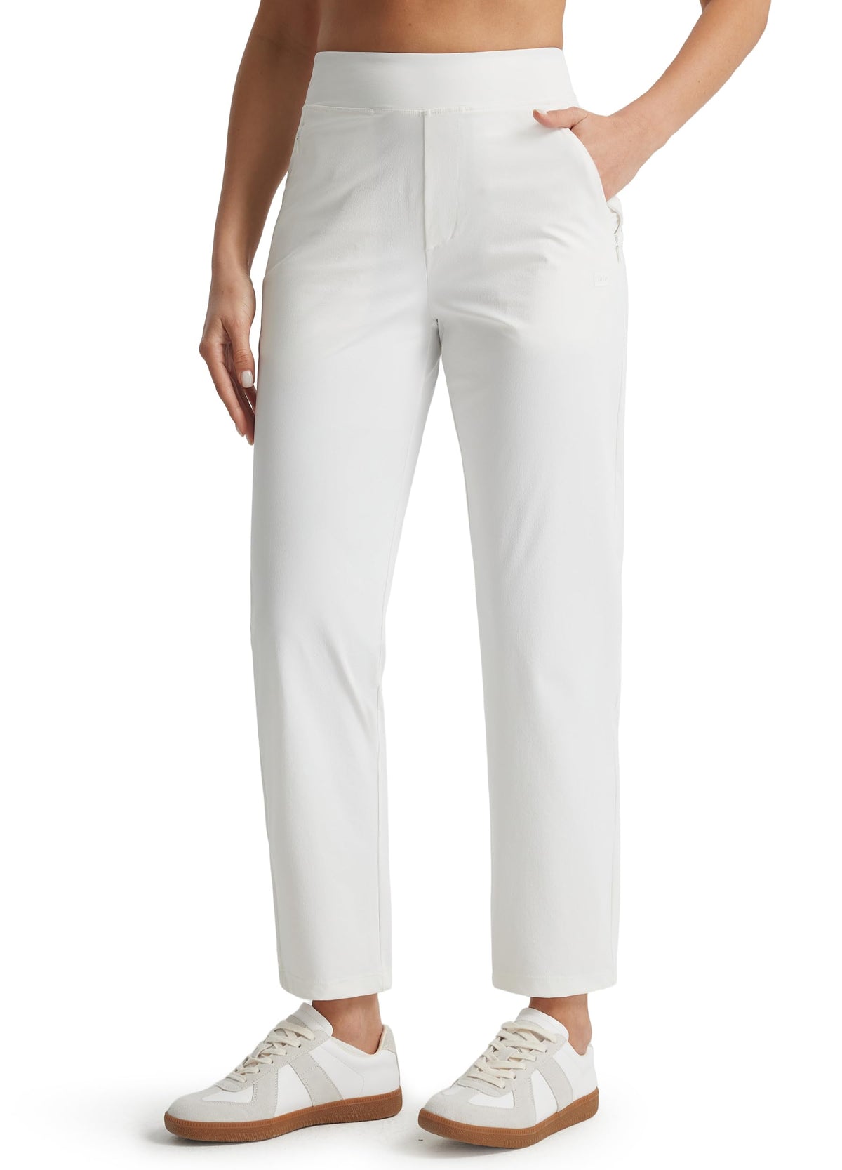 Libin Women's Golf Pants front view show straight leg silhouette for a lengthening look.