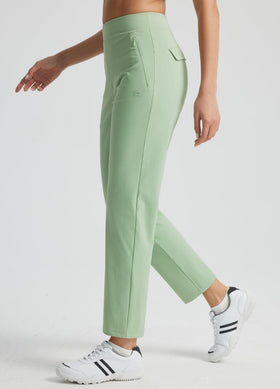 Libin green golf pants versatile for on-course and off-course use.