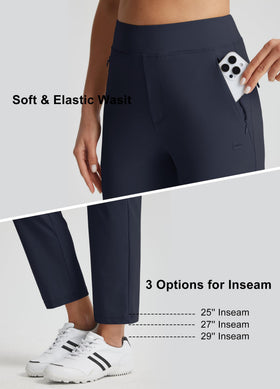 Libin women's golf pants hidden side pockets with zippers for secure storage