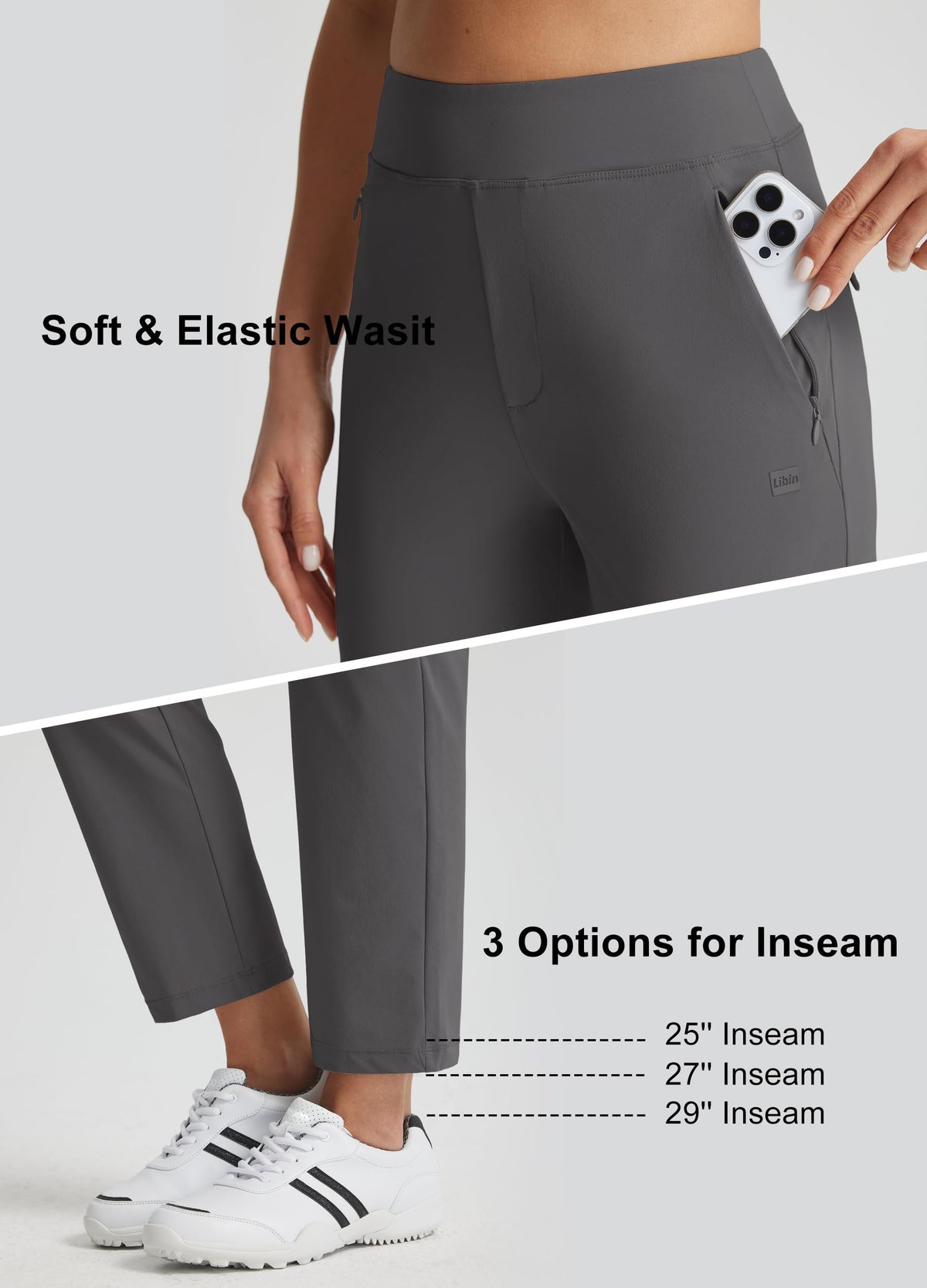 Libin hidden zipper pockets on the side keep valuables accessible and secure.
