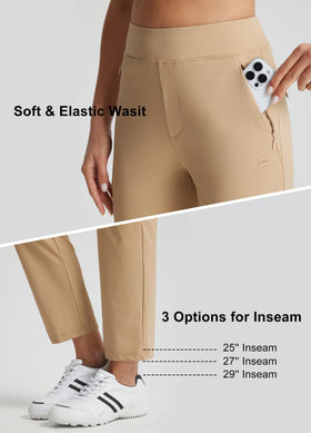 Libin women's golf pants hidden-zipper-pockets keep valuables secure